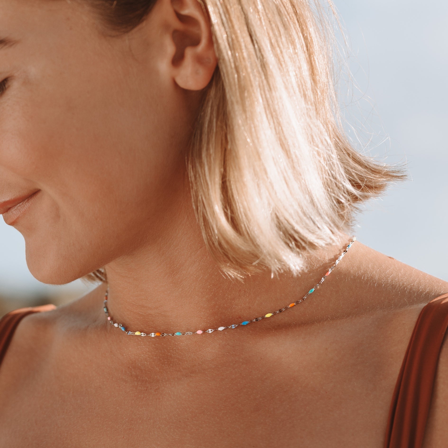 Athena Rainbow Dainty Choker