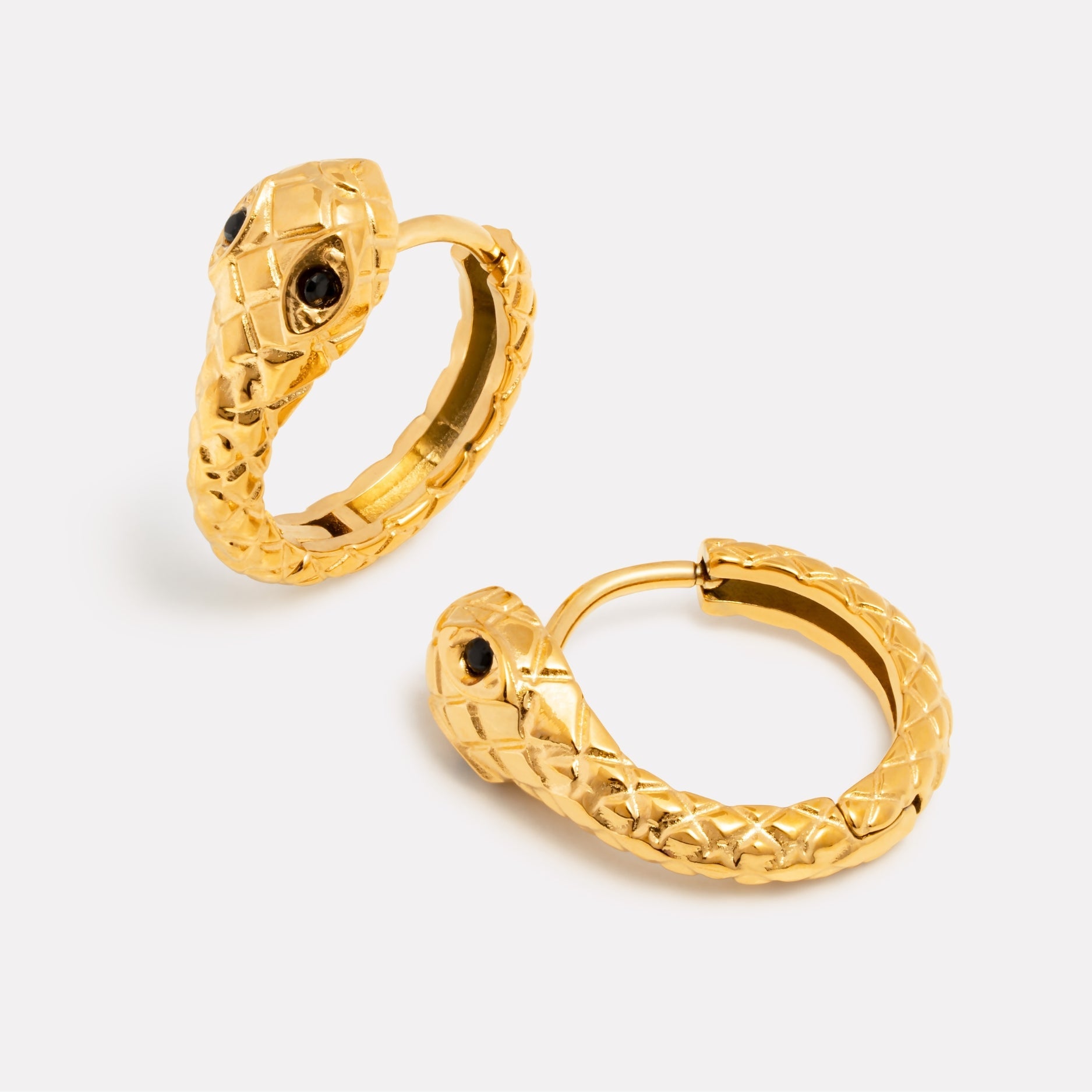 Athena Snake Hoops Earrings