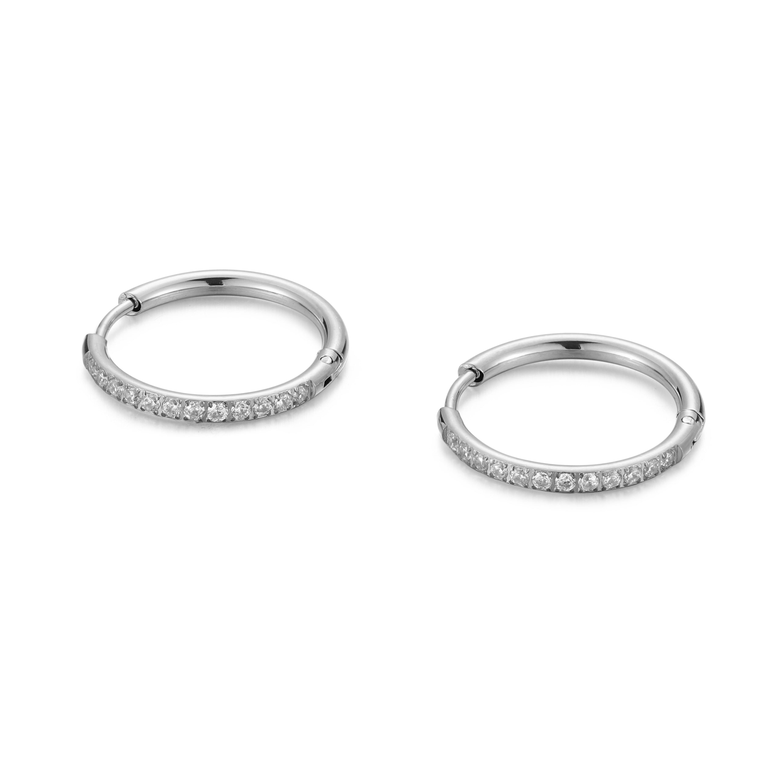 Athena Large Pavé Hoops