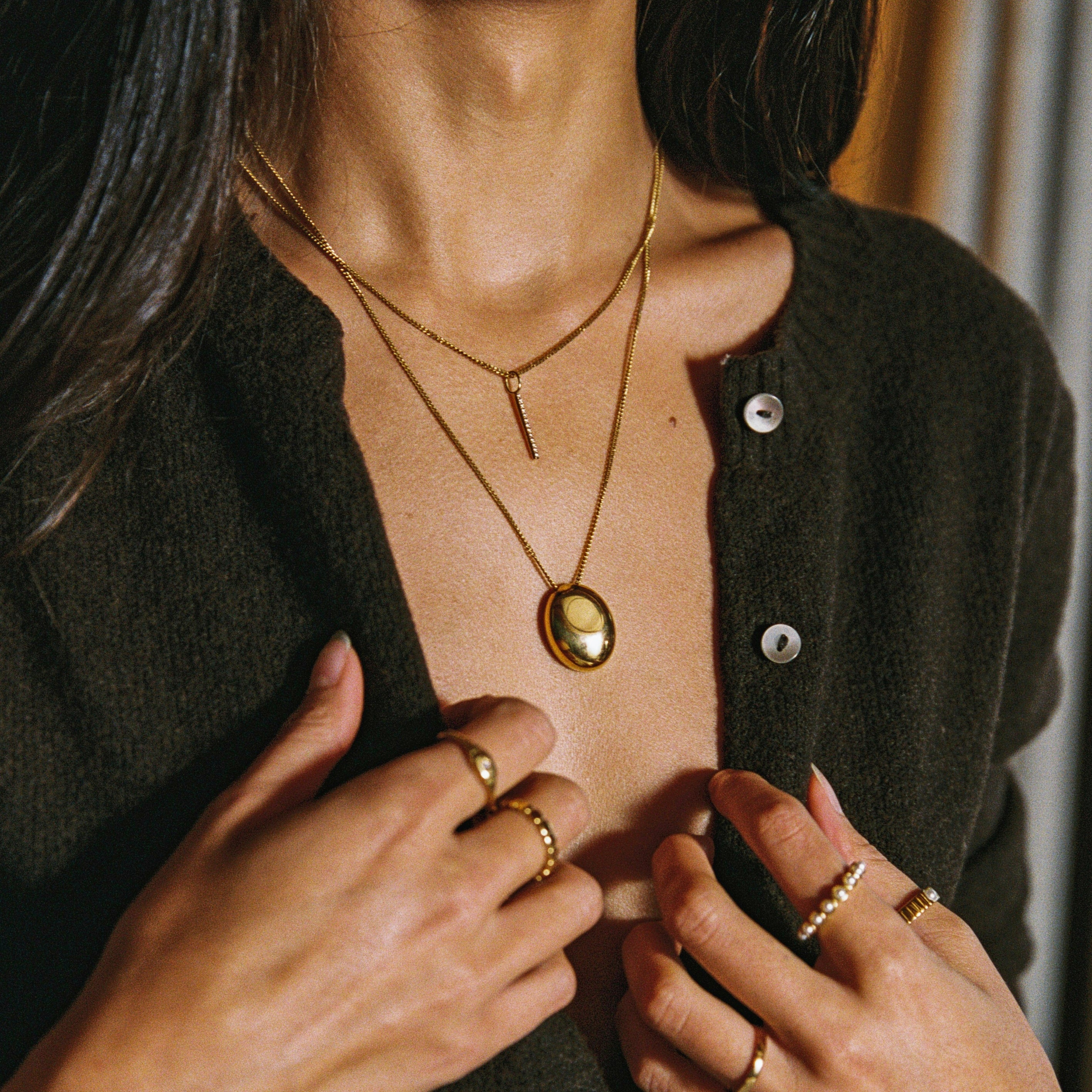 Athena Sparkling Bar Necklace