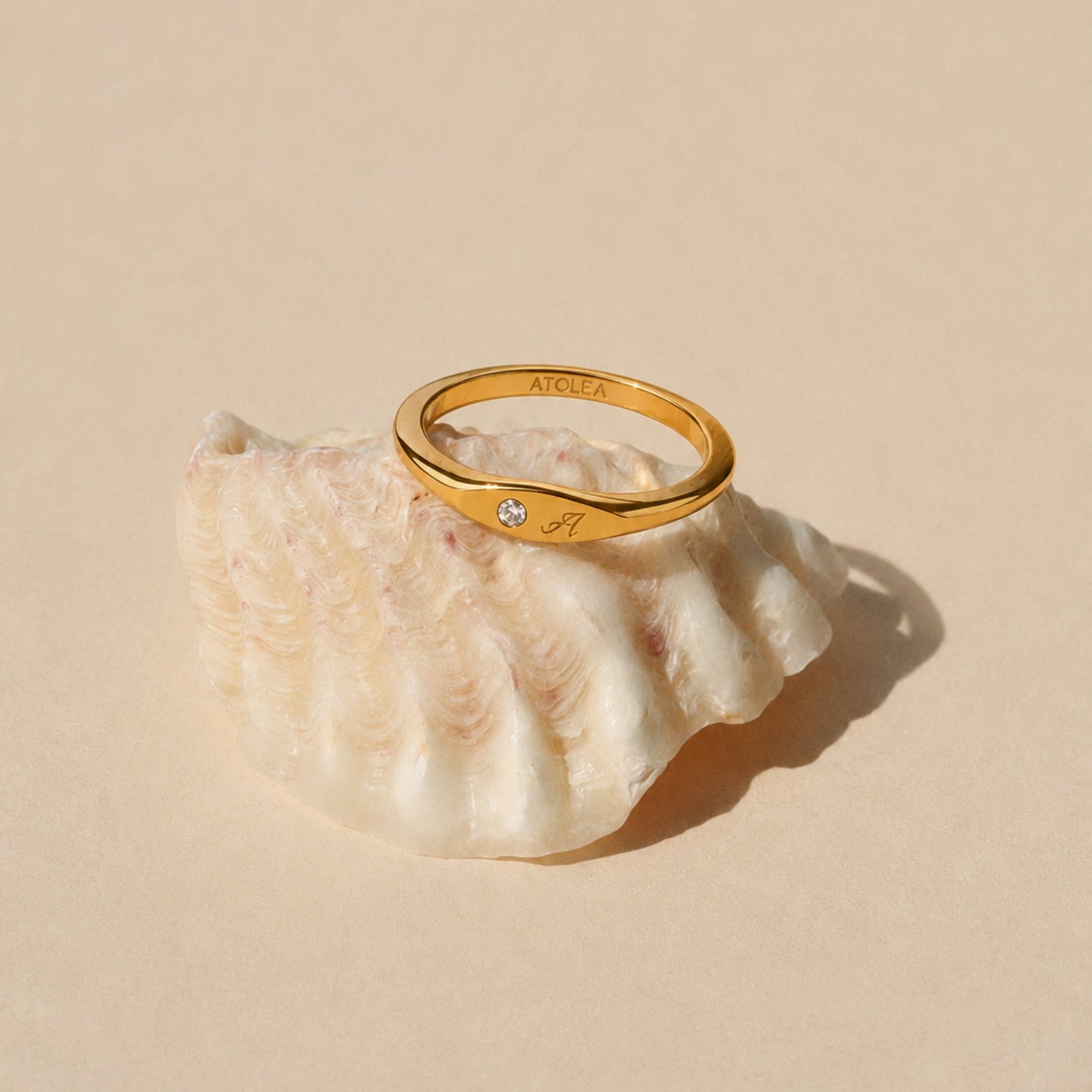 Athena One-Initial Crystal Ring