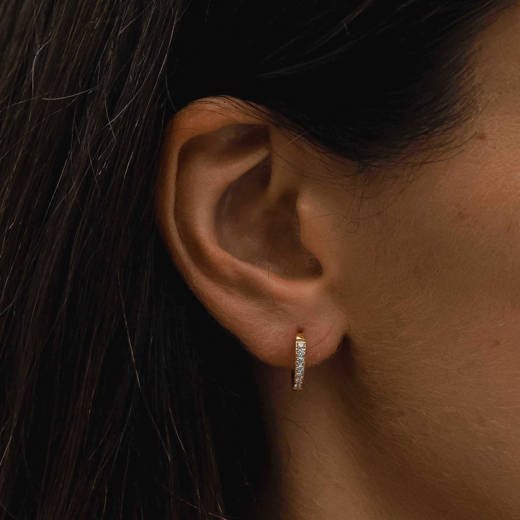 Athena Tiny Gold Hoop Earrings