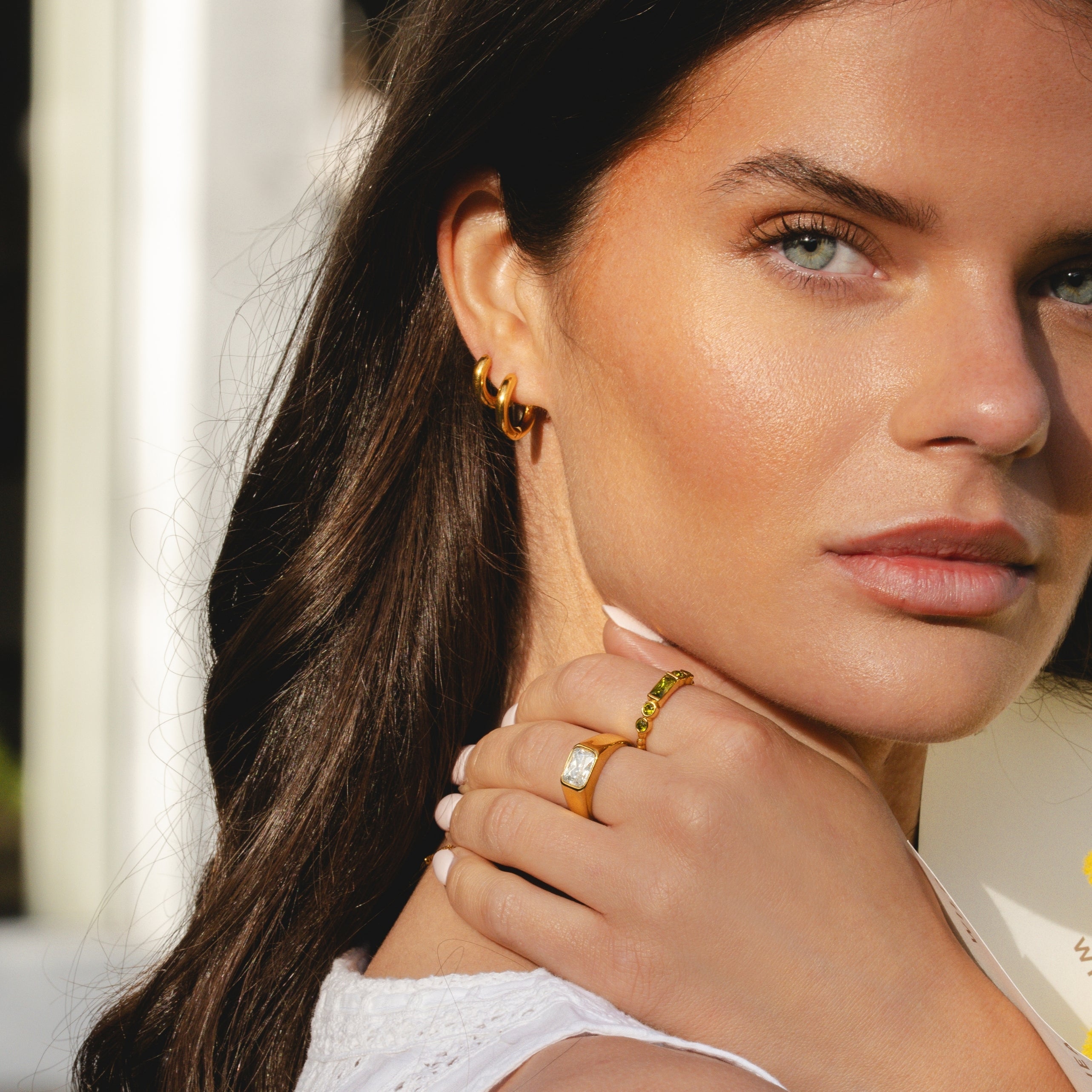 Athena Thick Hoop Earrings