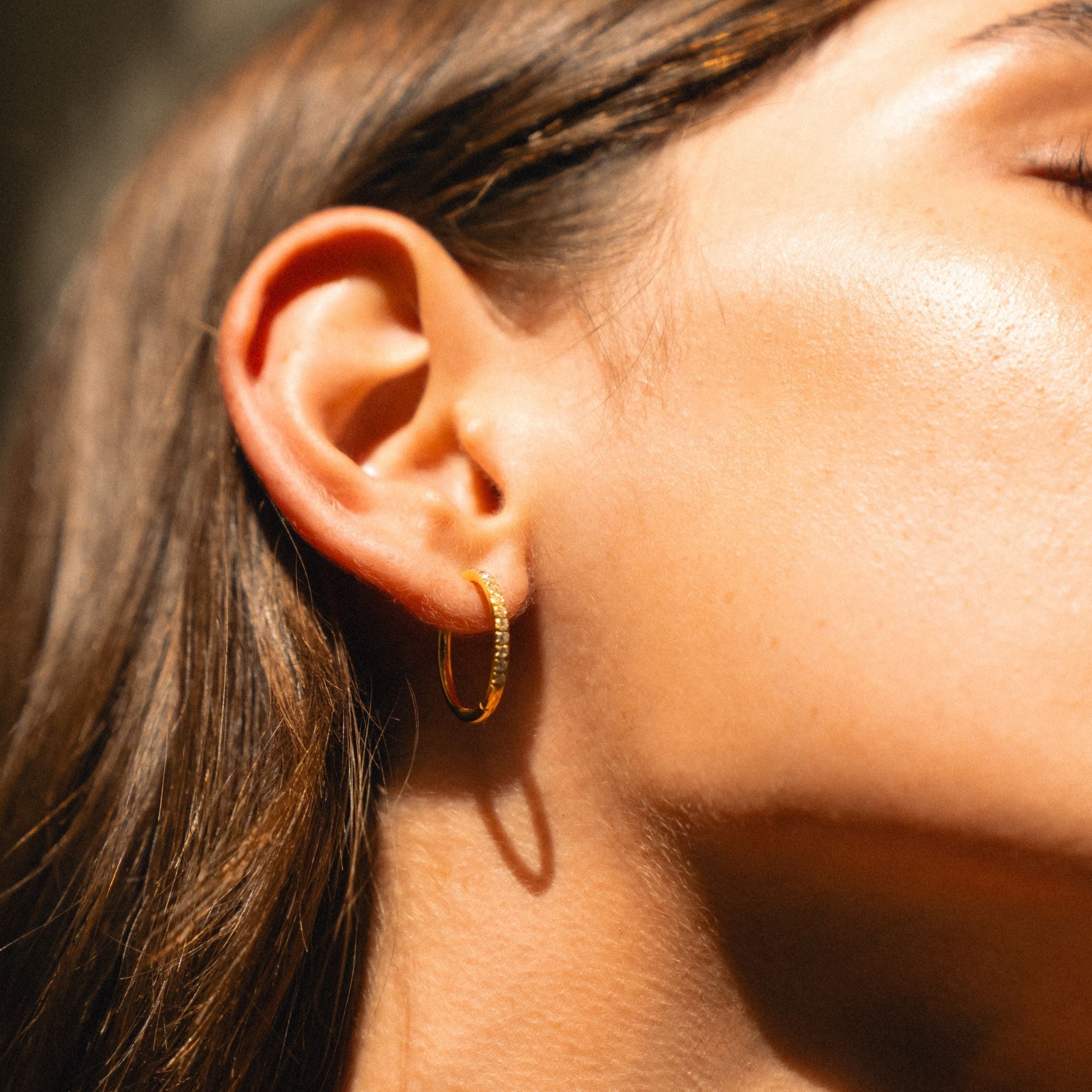 Athena Large Pavé Hoops