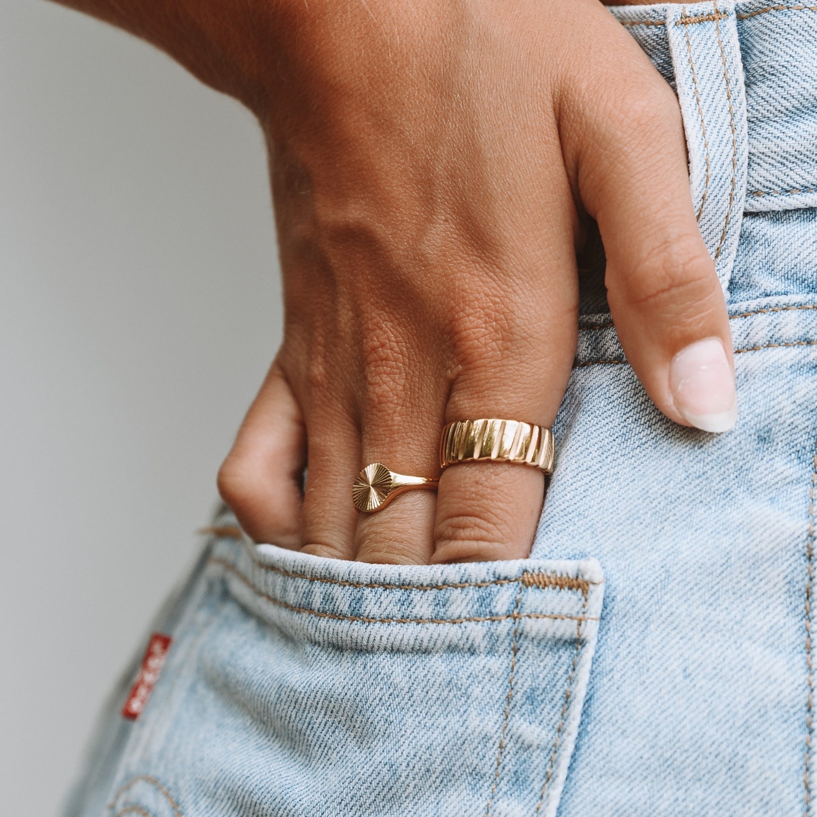 Athena Sun Signet Ring
