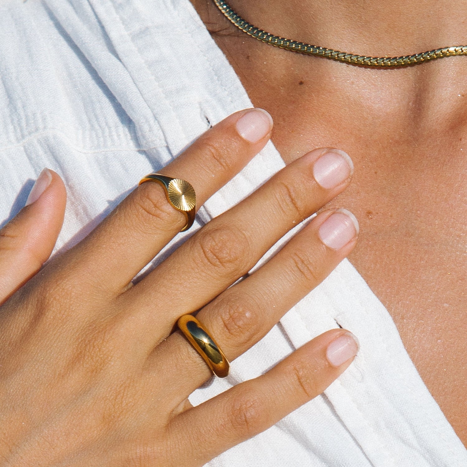 Athena Sun Signet Ring
