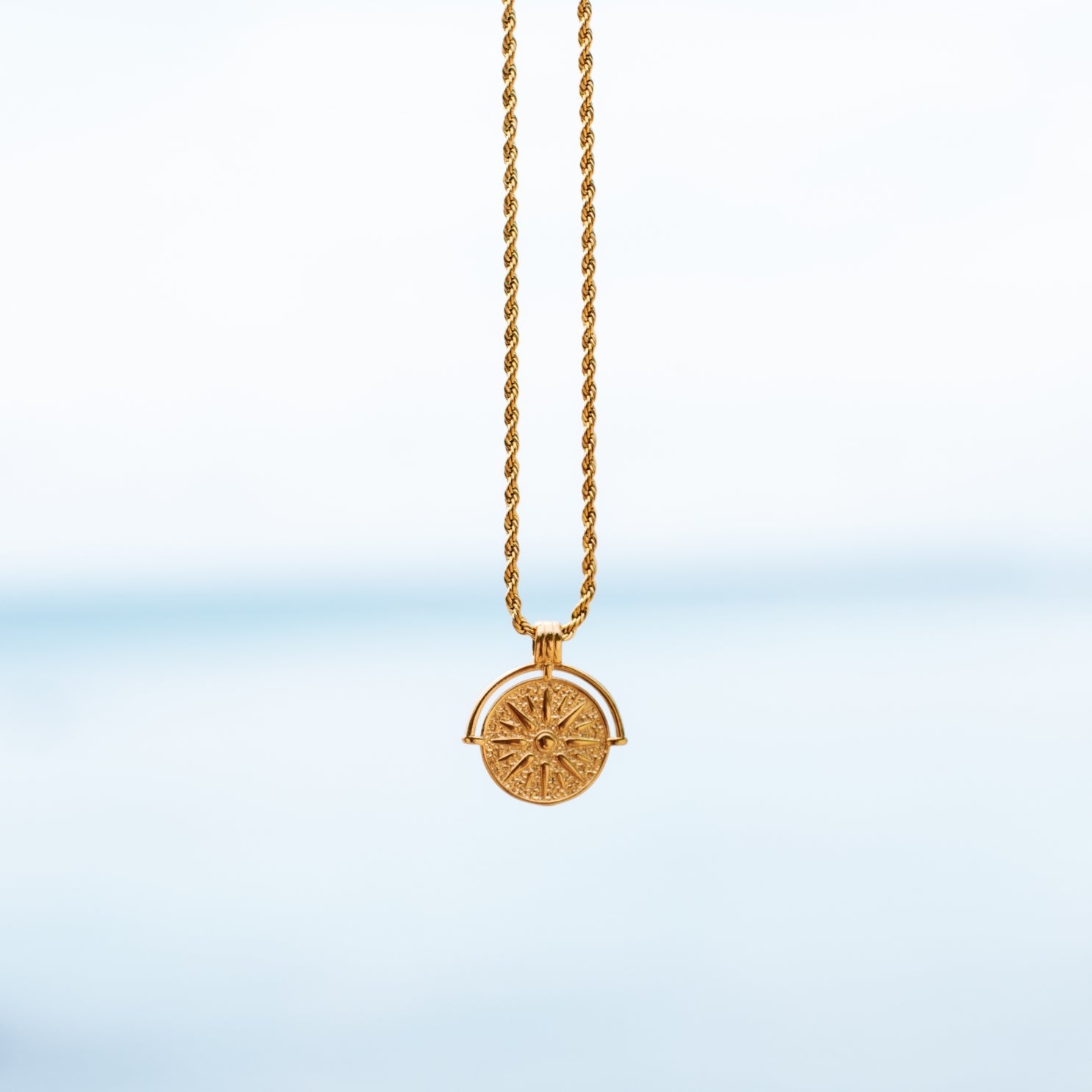 Athena Golden Sun Necklace
