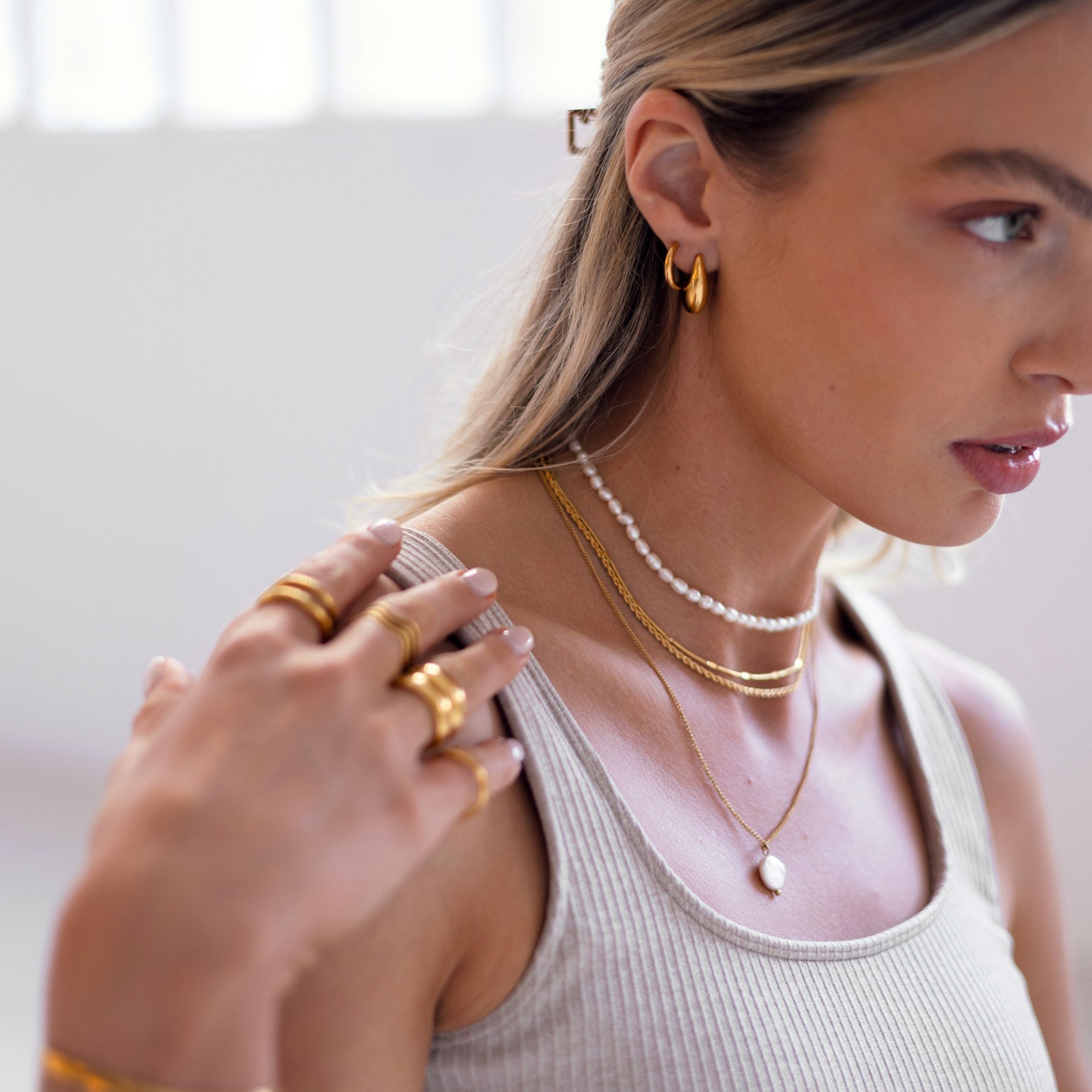 Athena Teardrop Hoop Earrings