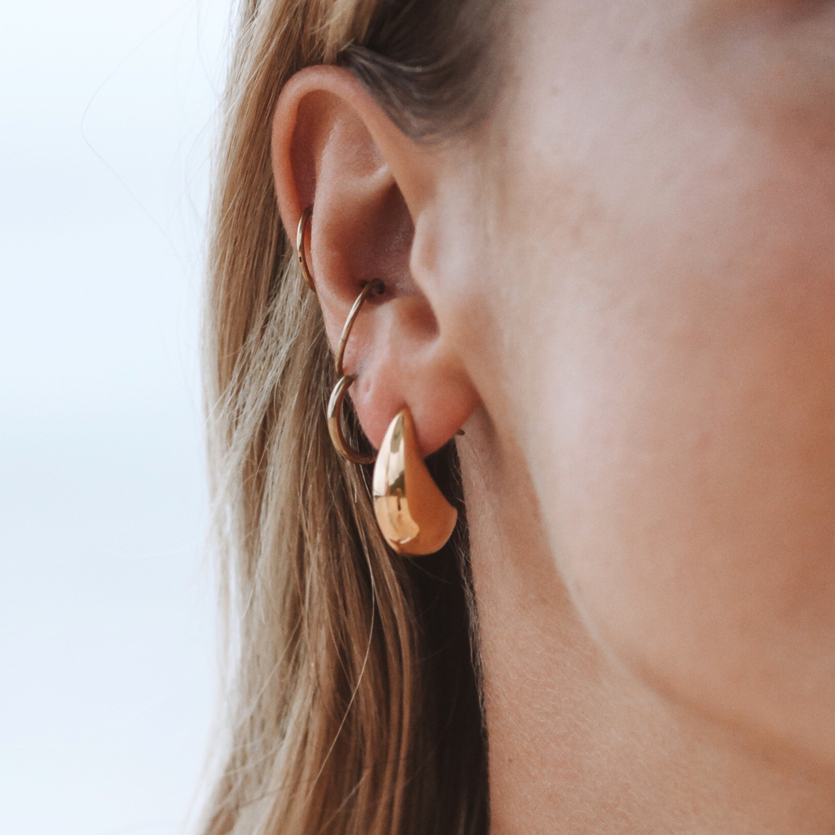 Athena Teardrop Hoop Earrings