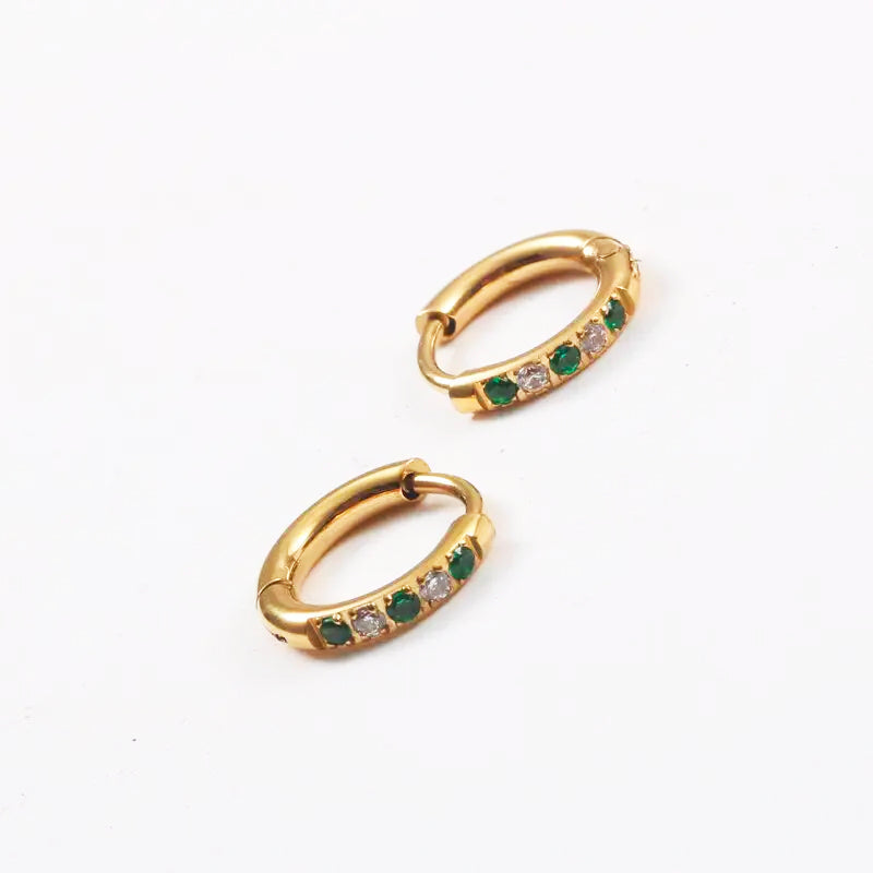 Athena Oasis Green Hoops Earrings