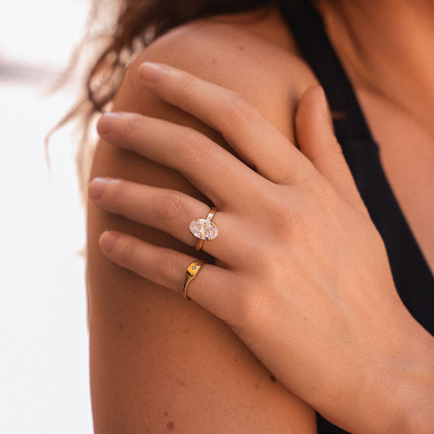 Athena Oval Solitaire Ring