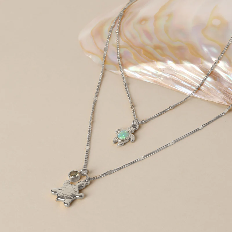 Athena Opal Turtle Necklace