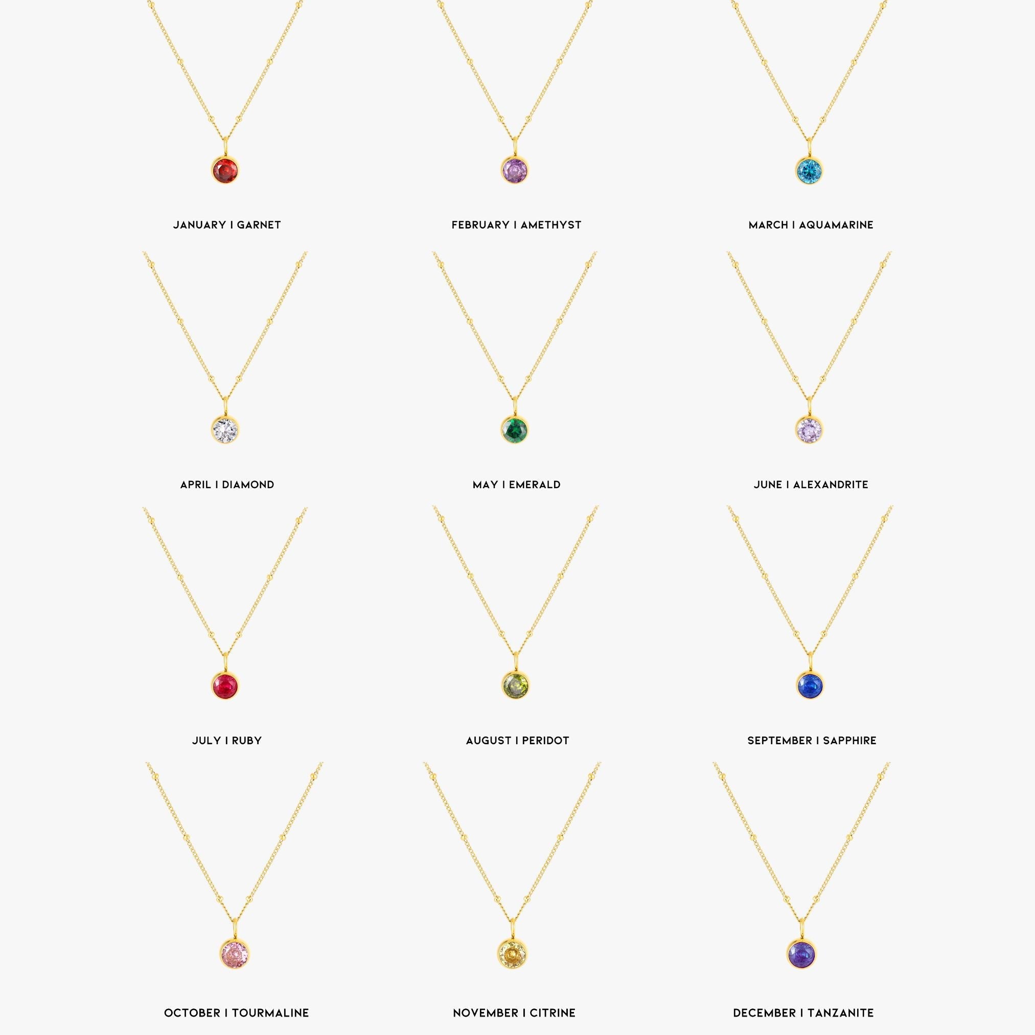Athena Birthstone Necklace