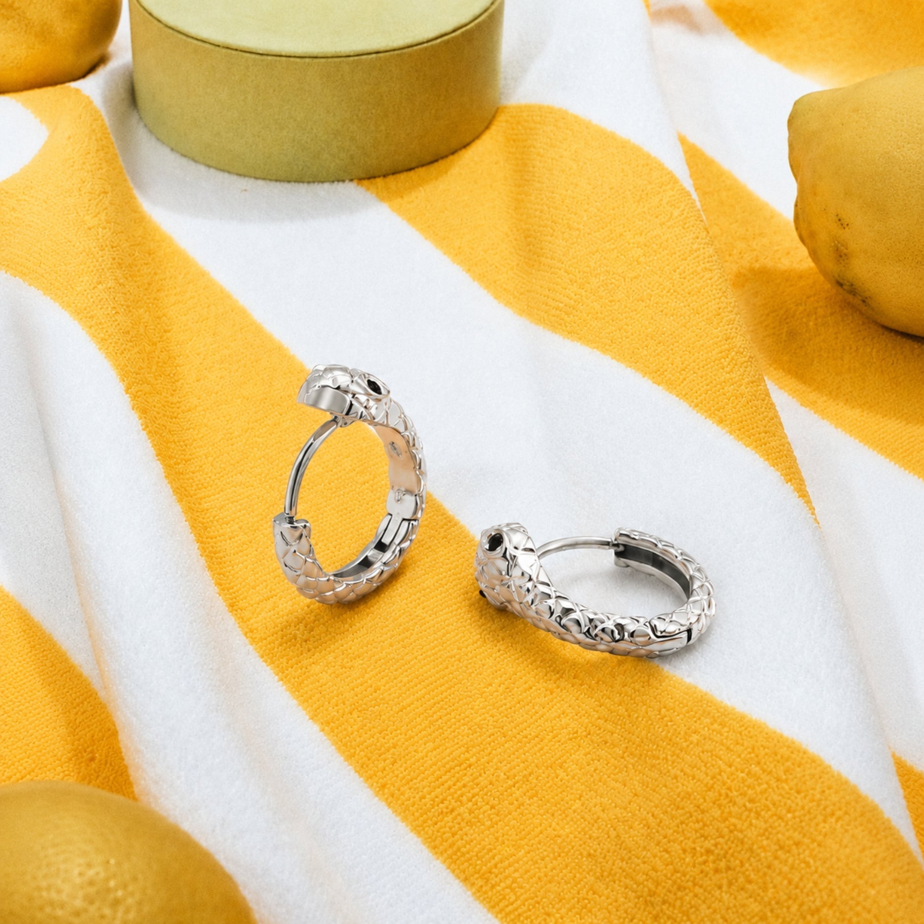 Athena Snake Hoops Earrings