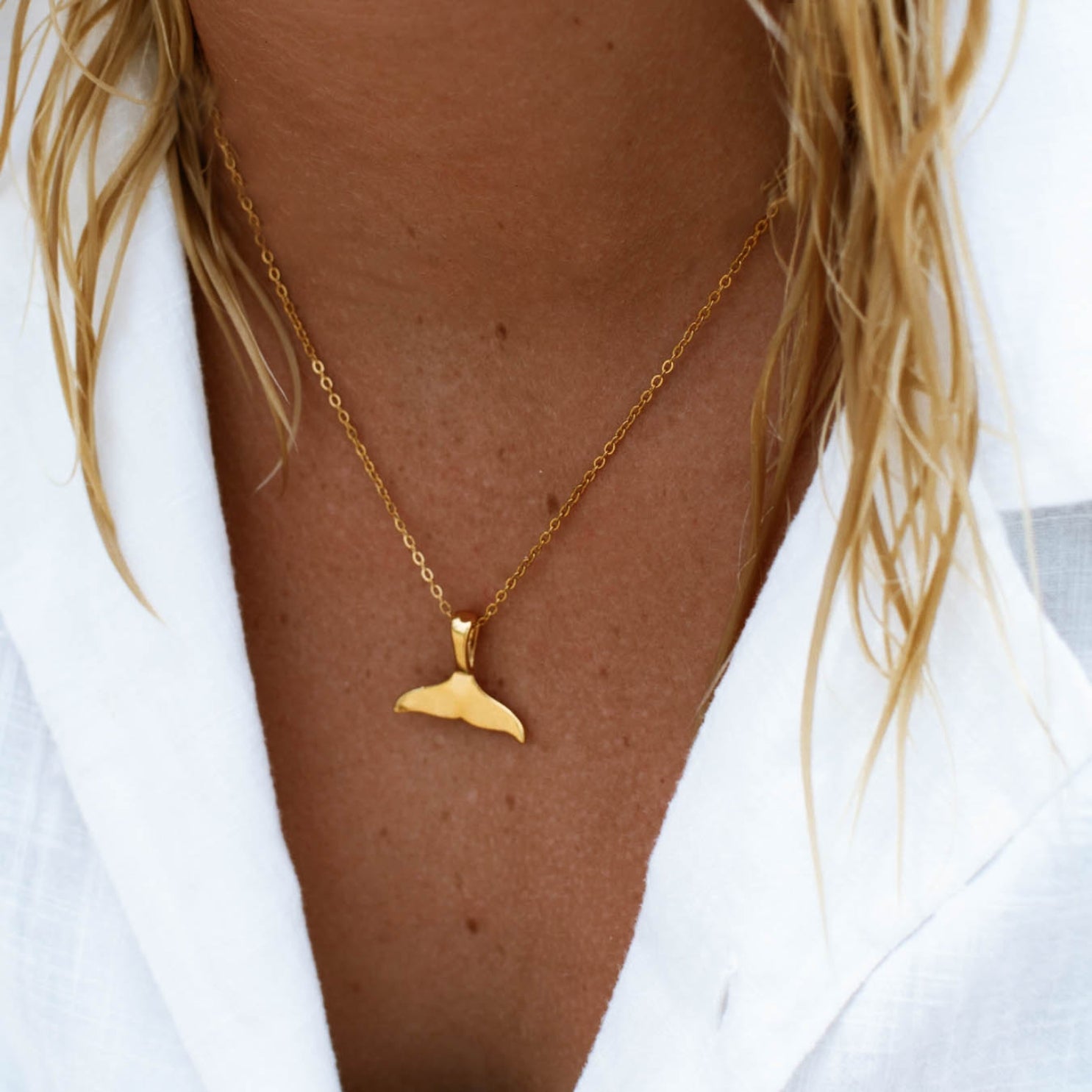 Athena Whale Tail Necklace