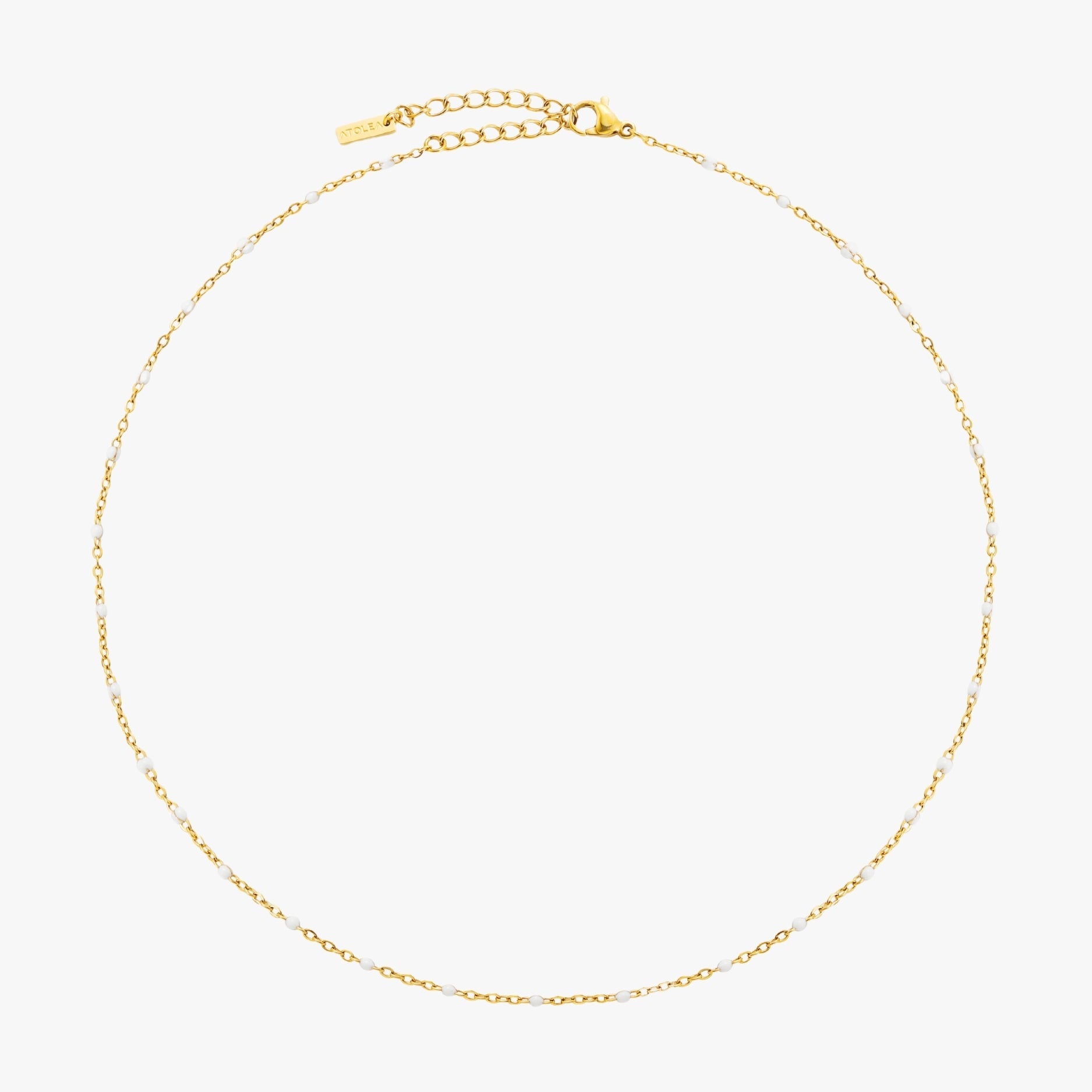 Athena White Beaded Choker