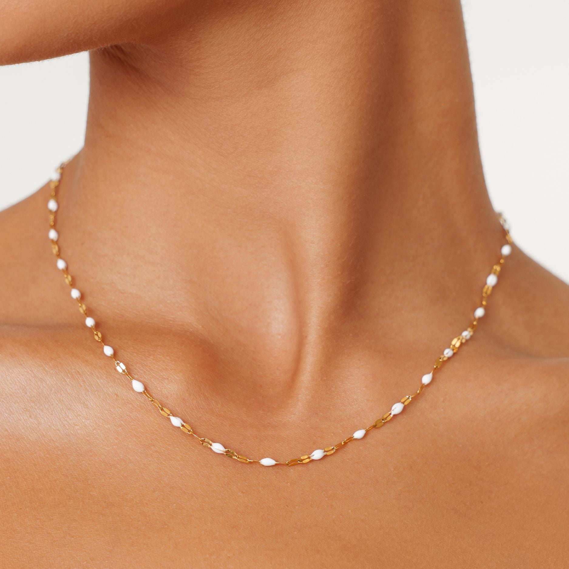 Athena White Dainty Choker